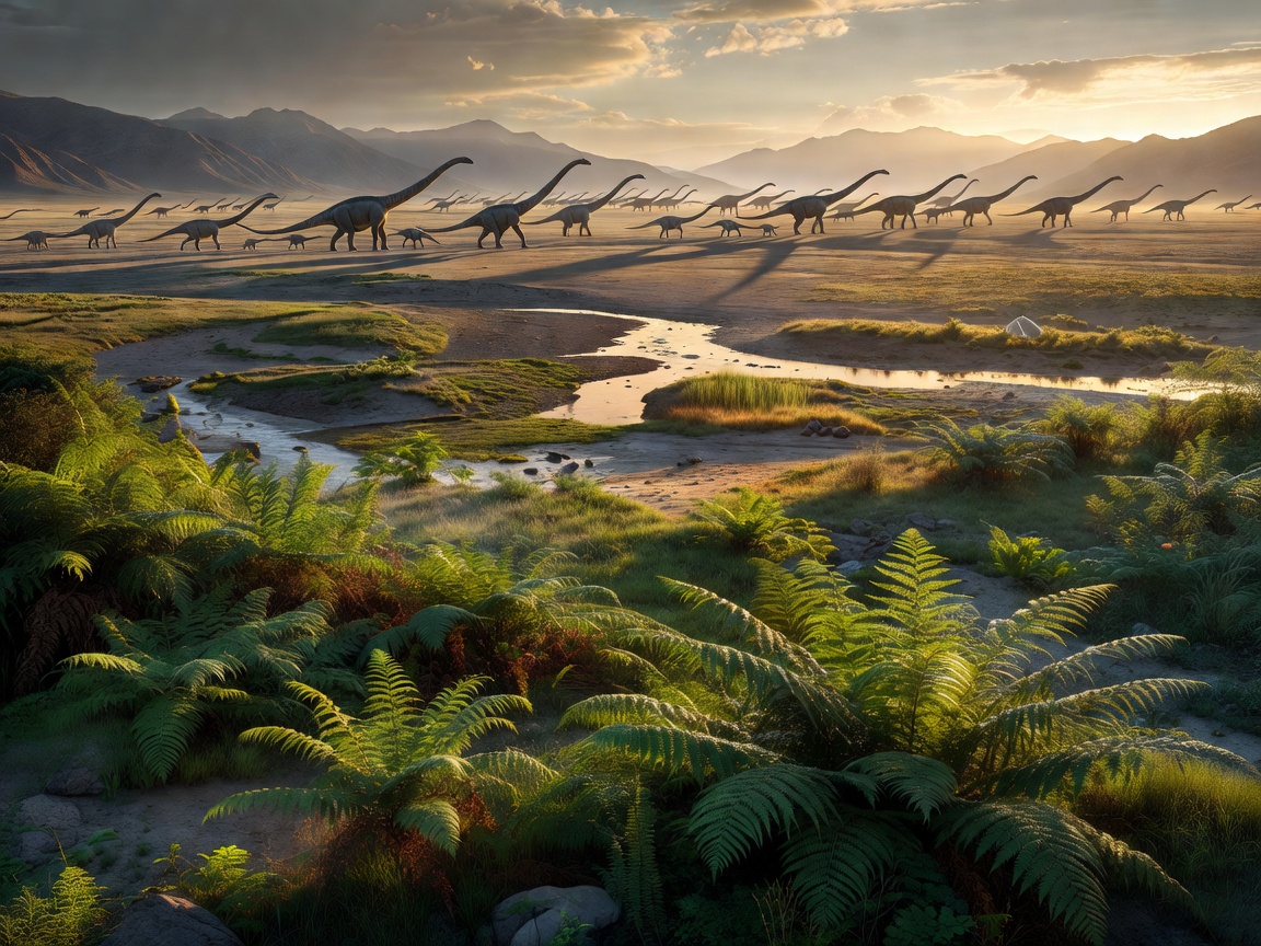 Fern Basin Migration distant dinosaurs