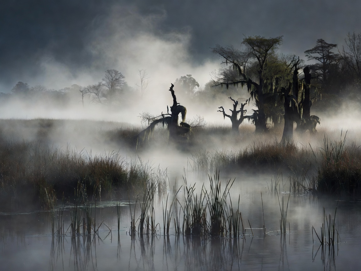 Mist Observation Wetland cinematic view